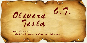 Olivera Tesla vizit kartica